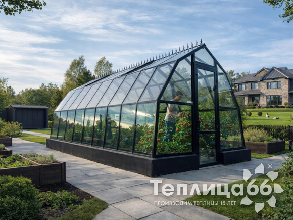 Теплица Рада Исеть под стекло, ширина 3,0 м. (калькулятор)